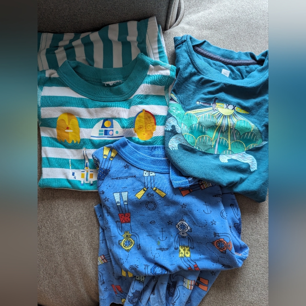Tea Collection Hanna Andersson Bundle Summer PJs and Tee Age 3 to 4 Star Wars